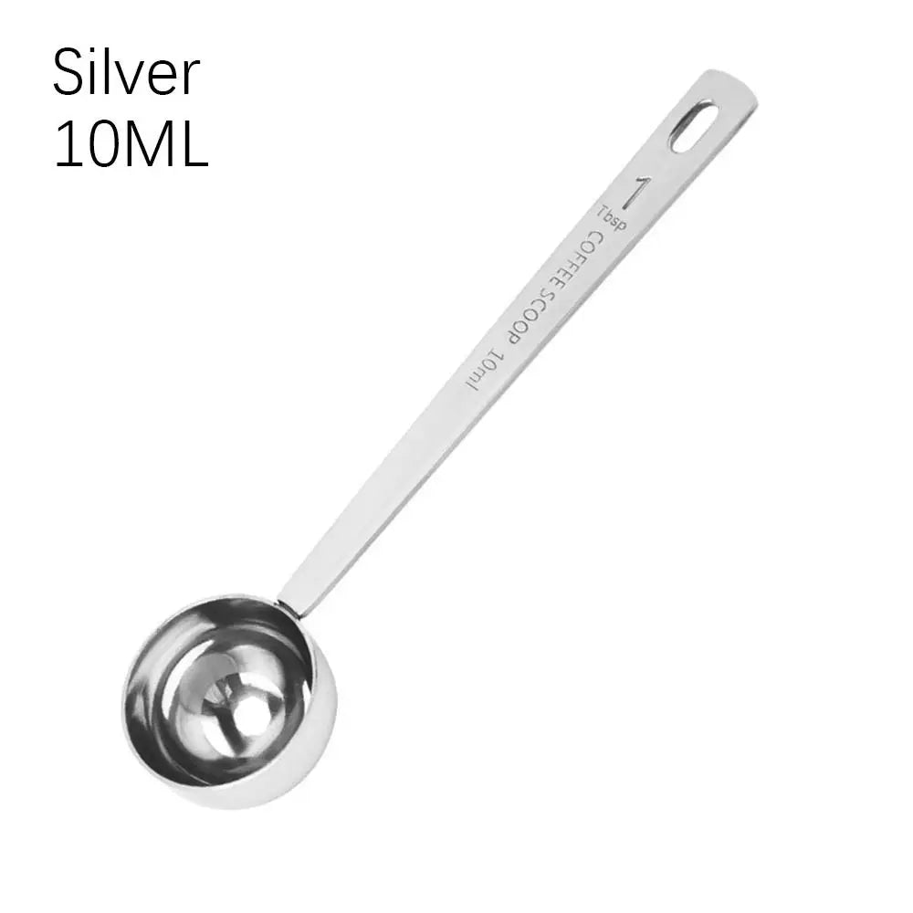 Fashion High Quality Durable Coffee Scoop Powder Spoon Thicken Stainless Steel Tablespoon Measuring Spoon 5/10/15/20/30ML New