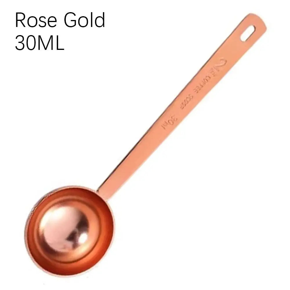 Fashion High Quality Durable Coffee Scoop Powder Spoon Thicken Stainless Steel Tablespoon Measuring Spoon 5/10/15/20/30ML New