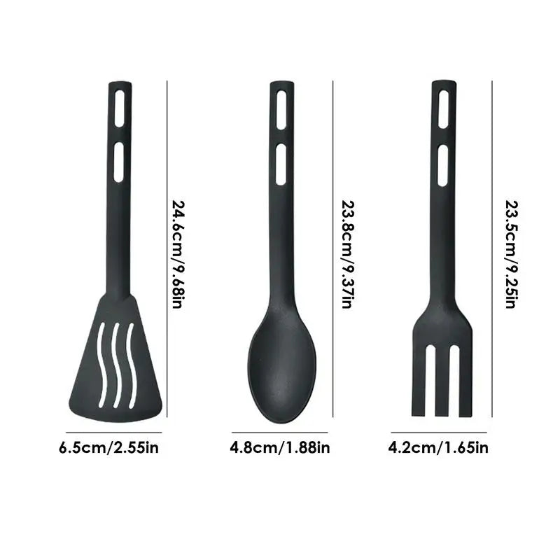 Cookware Utensils Set Nylon Cooking Spatula Set Sturdy Cutlery Kit Non-Stick Spatulas Heat-Resistant Cookware Accessories
