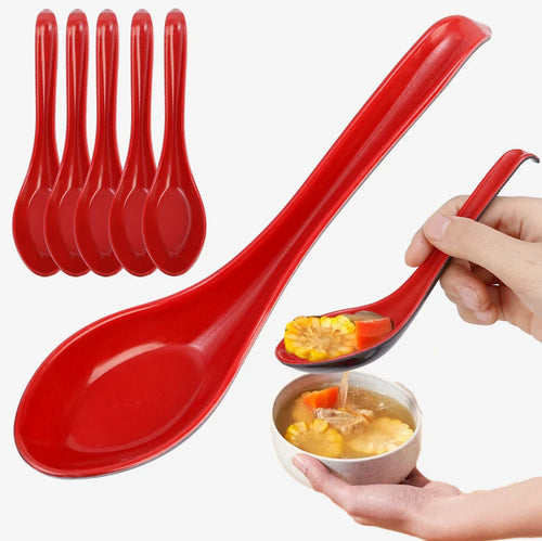 1/5/10pcs Mighty Porcelain Anti-Shock Spoons Japanese Rice Spoon Dumplings Porridge Soup Spoon  Restaurant Bar Kitchen Cutlery