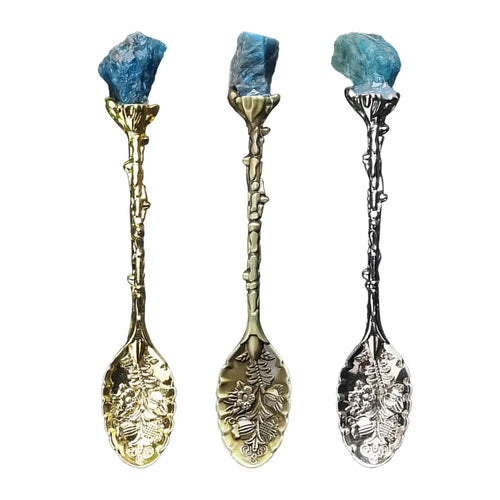 1 Pcs Spoon Vintage Carved Alloy Coffee Spoon Ice Cream Dessert Tea Dining Kitchen Accessories